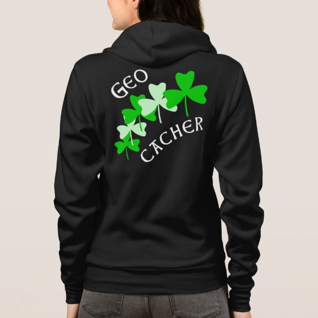 Geocacher-Kleeblätter Hoodie (Rückseite)