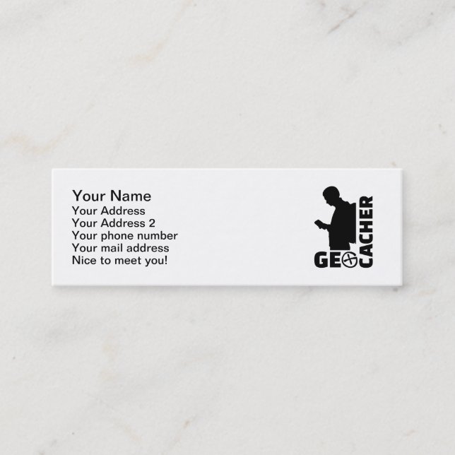 Geocacher Mini Visitenkarte (Vorderseite)