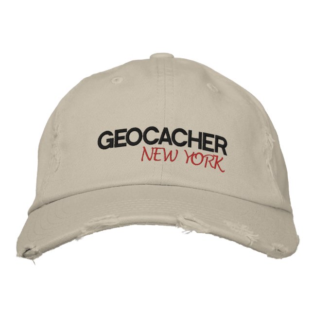 Geocacher New York Bestickte Baseballkappe (Vorderseite)