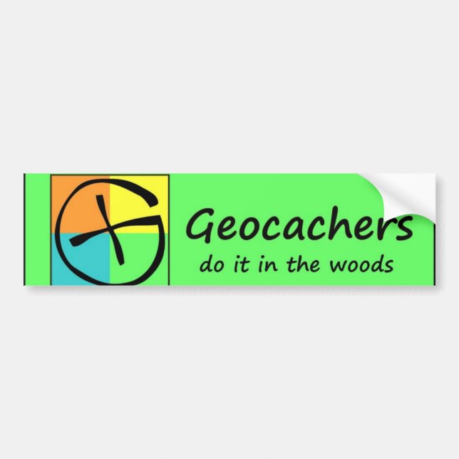 Geocachers tun es im Holz Autoaufkleber (Vorne)