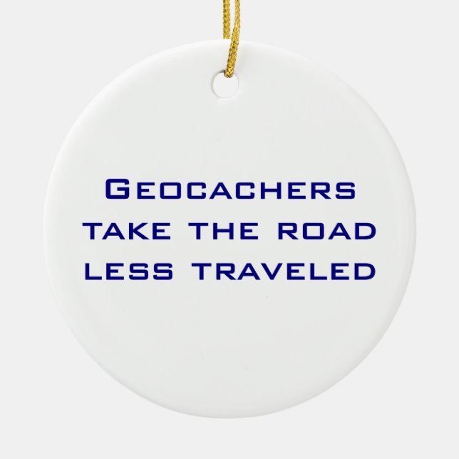 Geocachers Weihnachtsverzierung Keramik Ornament (Vorne)