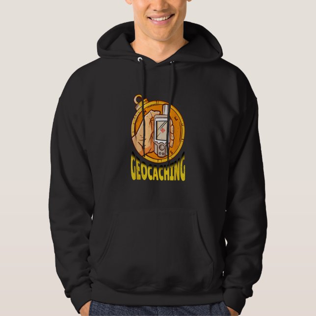 Geocaching addict Cool Outfit for hiking fans Hoodie (Vorderseite)