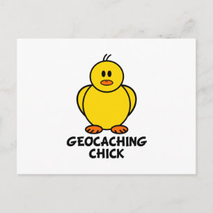 Geocaching Chick Postkarte