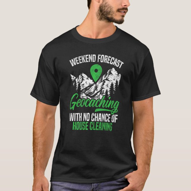 Geocaching Geocacher Cache Gps Tracking Treasure H T-Shirt (Vorderseite)