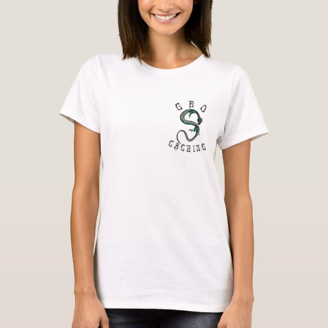 Geocaching Geocacher grünes T-Shirt (Vorderseite)