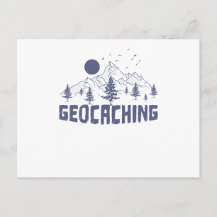 Geocaching in der Natur Postkarte