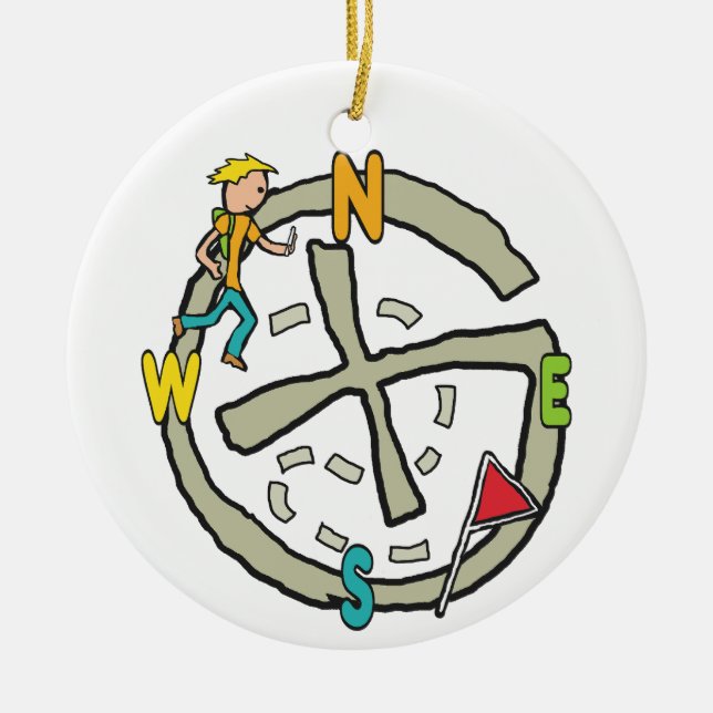 Geocaching Keramik Ornament (Vorne)