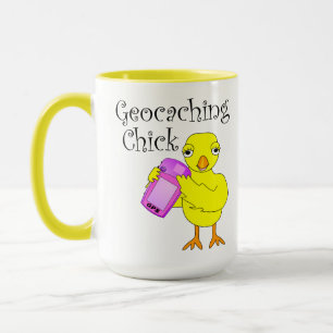 Geocaching Kick Curly Text Tasse