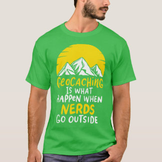 Geocaching loggt Container GPS außerhalb Geocachin T-Shirt