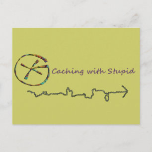 Geocaching mit Stupid Postkarte