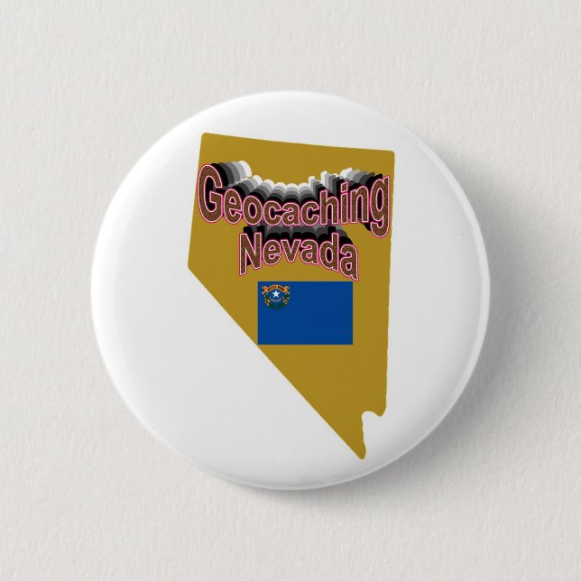 Geocaching Nevada Knopf Button (Vorderseite)