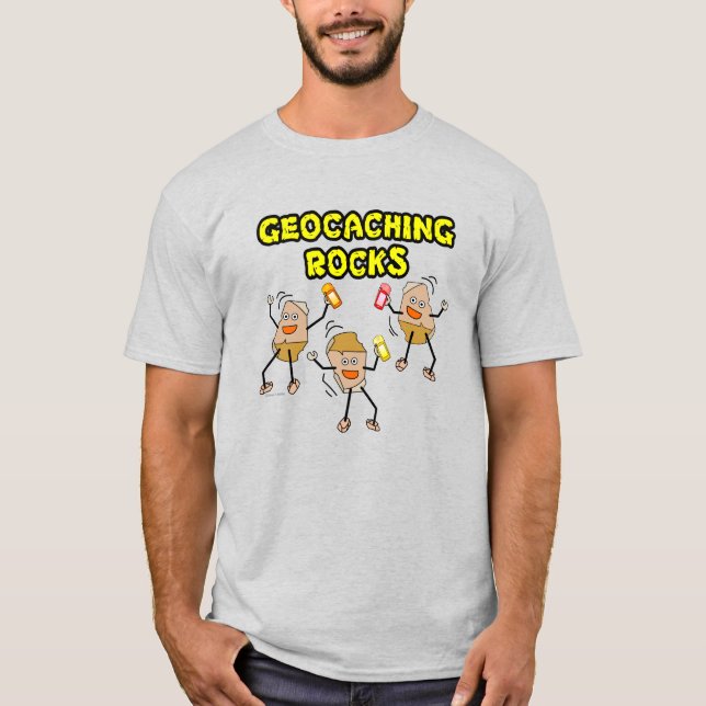 Geocaching Rocks T-Shirt (Vorderseite)