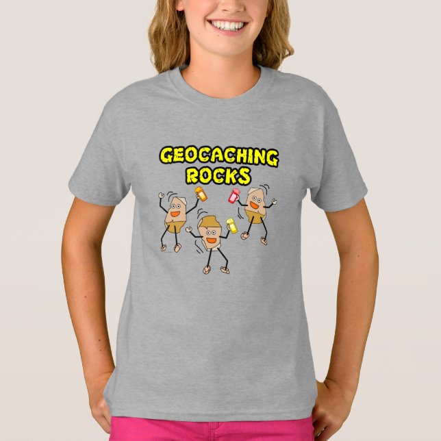 Geocaching Rocks T-Shirt (Vorderseite)