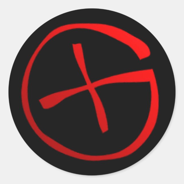 Geocaching-Symbol Runder Aufkleber (Vorderseite)