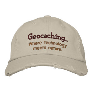 Geocaching Tech+Nature bestickter Hut