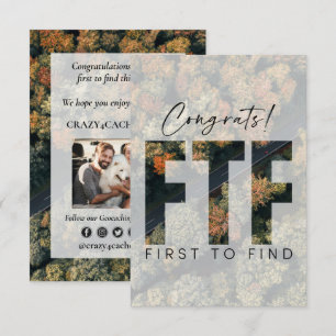 Geocaching zuerst, um Cache-Glückwunsch benutzerde Karte