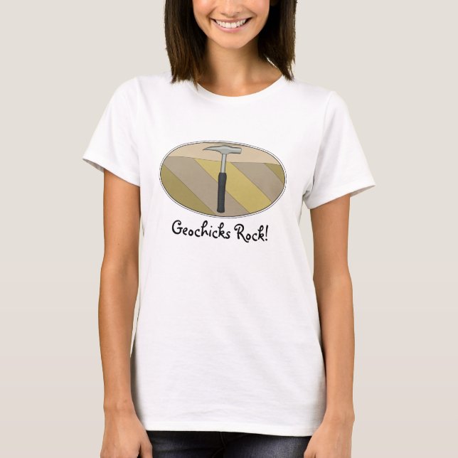 Geochicks Rock - Geologie! T-Shirt (Vorderseite)