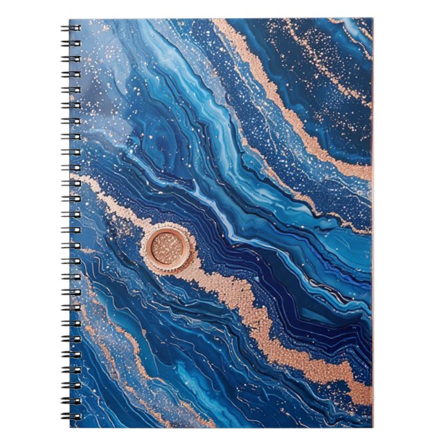 Geoddesign mit Rose Gold Akzenten Notizblock (Vorderseite)
