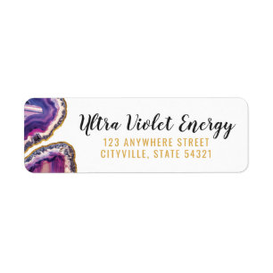 Geode Achat Scheibe Edelstein Ultra Violett Rückse