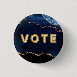 Geode Blue Gilded Vote Button