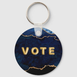 Geode Blue Gilded Vote Schlüsselanhänger