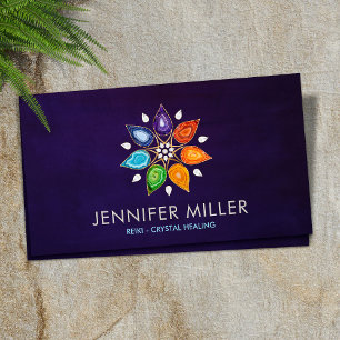 Geode Chakras Mandala - Lotus Petals Visitenkarte