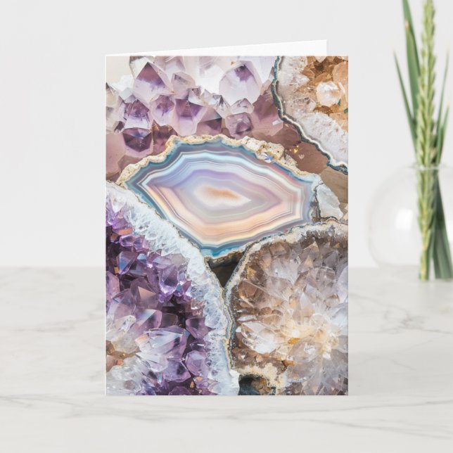 Geode Crystal | Crystal Photo Card Karte (Vorderseite)