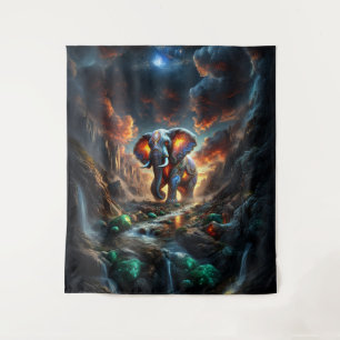 Geode Elephant 01 Wandteppich