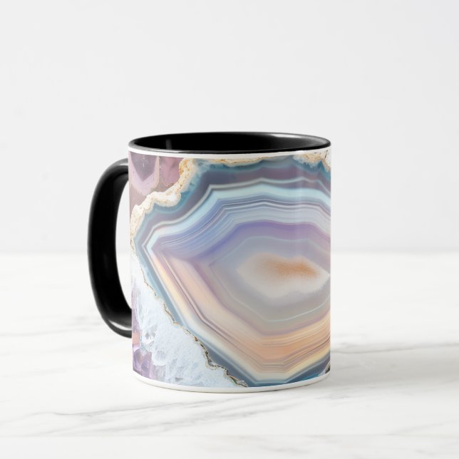 Geode-Kristall | Kristall-Foto-Kaffeetasse Tasse (Vorderseite Links)