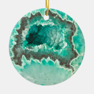 Geode Kristalle mit Pfefferminzaroma Keramikornament