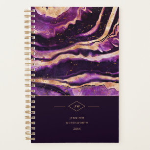 Geode Lila Pink Gold Abstrakt Agate Planer