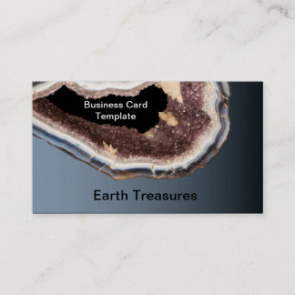 Geode Minerals Agates Crystals Visitenkarte