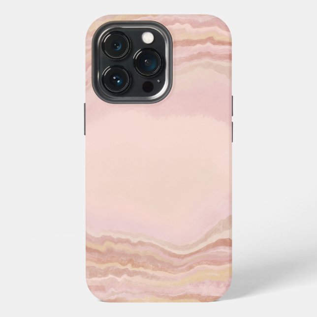 Geode-Rosa-Marmorstein iPhone Hülle (Hinten)