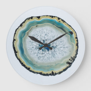Geode Scheibe Große Wanduhr