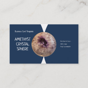 Geode Sphere Amethyst Crystal Visitenkarte