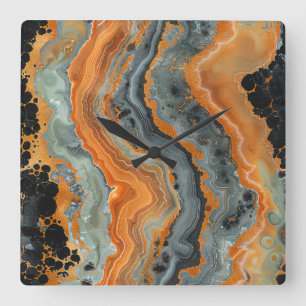 Geode Wall Clock Quadratische Wanduhr