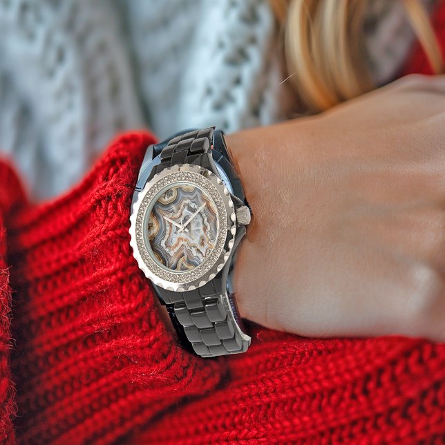 Geode White Crystals Quartz Hübsch Armbanduhr (Von Creator hochgeladen)