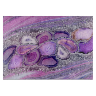 Geodenkristalldurchsatz - Lila und violett Schneidebrett