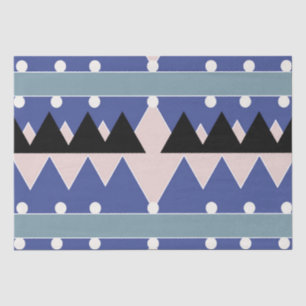 Geoemetric Blue Pink Black Aquamarin Pattern Seidenpapier