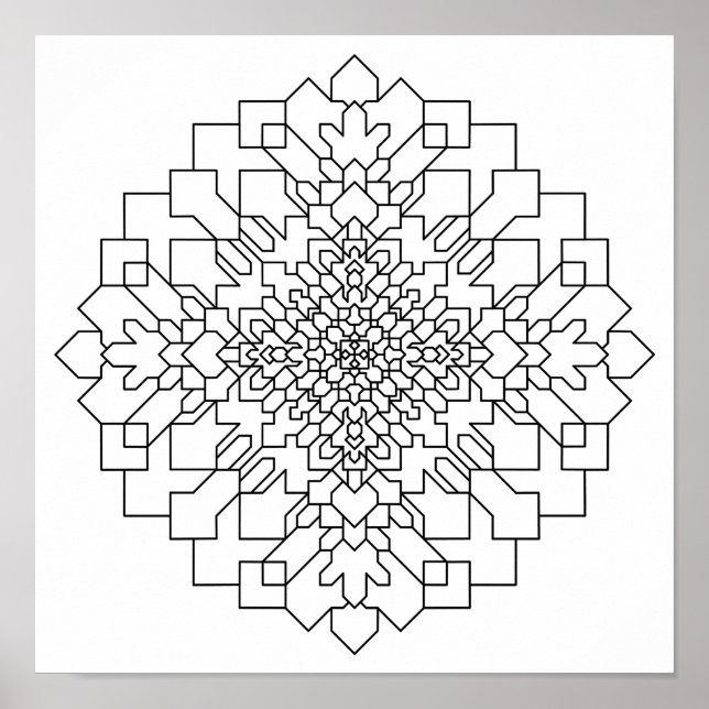 Geoemetric Mandala #15 Poster (Vorne)
