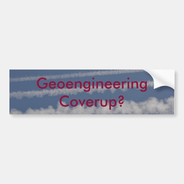 Geoengineering und Chemtrail Autoaufkleber (Vorne)