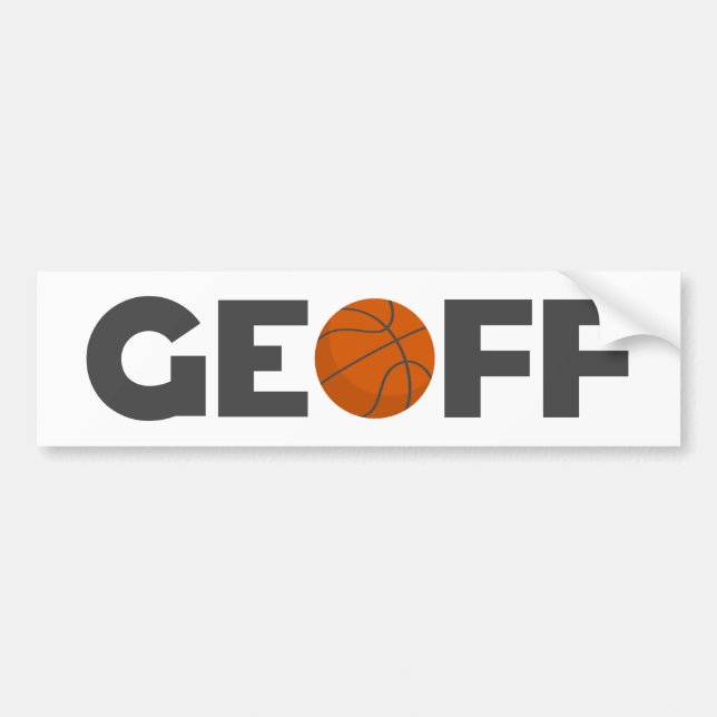 Geoff Basketball Autoaufkleber (Vorne)
