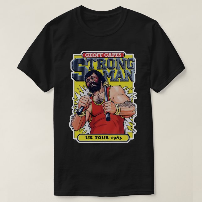 Geoff Capes Strongman T-Shirt (Design vorne)