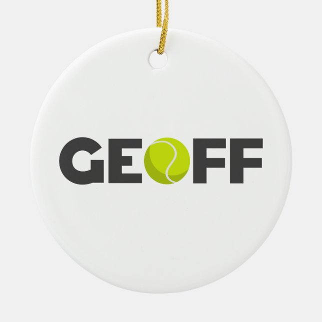 Geoff Tennis Keramik Ornament (Vorne)
