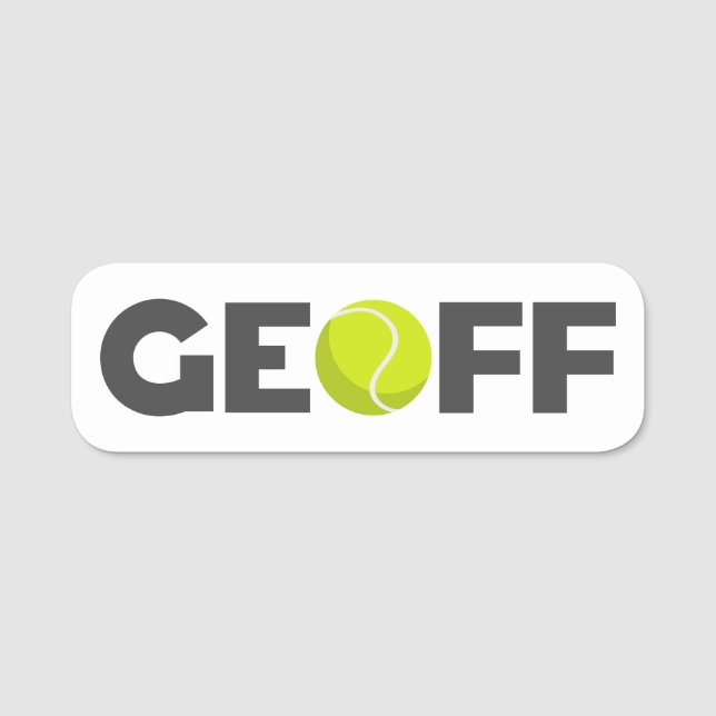 Geoff Tennis Namensschild (Vorderseite)