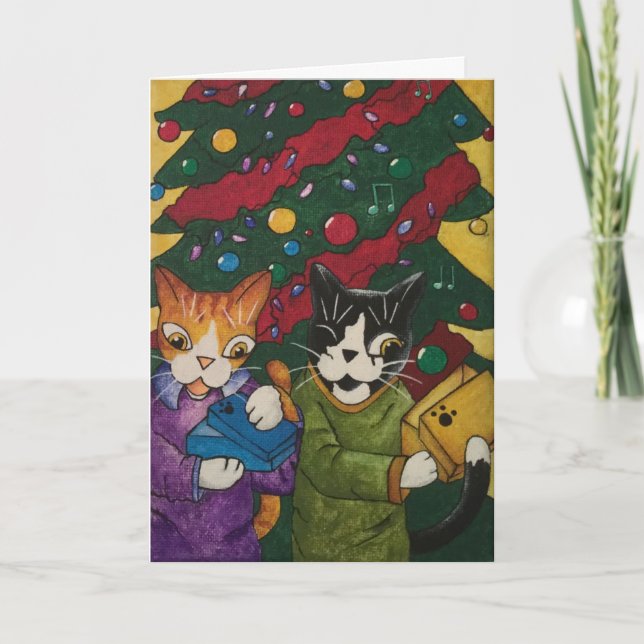 Geöffnete Präsentationen Feiertagskarte (Vorderseite)