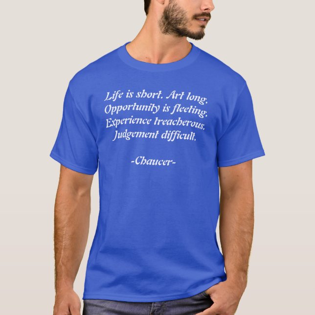 Geoffrey Chaucer Quotes T - Shirt (Vorderseite)