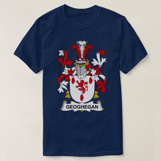 Geoghegan Coat of Arms Familienwappen T-Shirt (Design vorne)