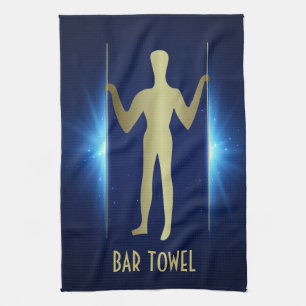Geoglyph Bar Towel Gold Long Man Alte Außerirdisch Geschirrtuch