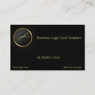Geoglyphen Gold Horse Logo Business Card Visitenkarte